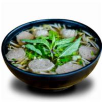 34. Beef Ball Noodle Soup · Pho bo vien. Extras for an additional charge.