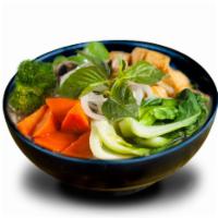 35. Tofu and Veggie Noodle Soup · Pho rau va dau hu.Extras for an additional charge. 