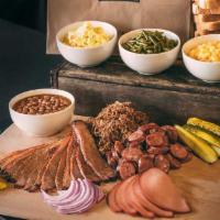 Rib Zone Family Pack · Serves 3-4. Full rack of ribs, plus 1lb. of meat, 2 sides (1 pint each) and 4 slices of Texa...