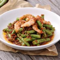 (SM11) French Beans with Shrimp (参芭四季豆炒虾) · 
