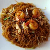 (N20) Fried Vermicelli w/Salted Fish & Shrimp · Cooked in oil, thin noodle, shell fish.