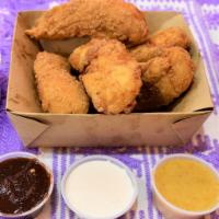 5 Pieces Fingers · all Natural 5 pieces Chicken  fingers served with homemade Dipping sauce of your choice.