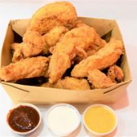 10 Pieces Fingers · all Natural 10 pieces Chicken  fingers served with homemade Dipping sauce of your choice.