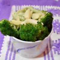 Broccoli Sauteed with Garlic · Cooked in oil or fat over heat.