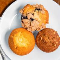 Muffins · Soft and moist muffins available in multiple varieties.