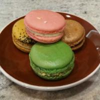 Premium French Macaron · Authentic French macaron available in 8 different flavors.
