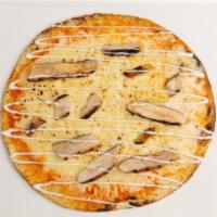 Buffalo Chicken Pizza · Pizza with Buffalo-style chicken, Buffalo sauce, our three-cheese blend and a drizzle of ran...