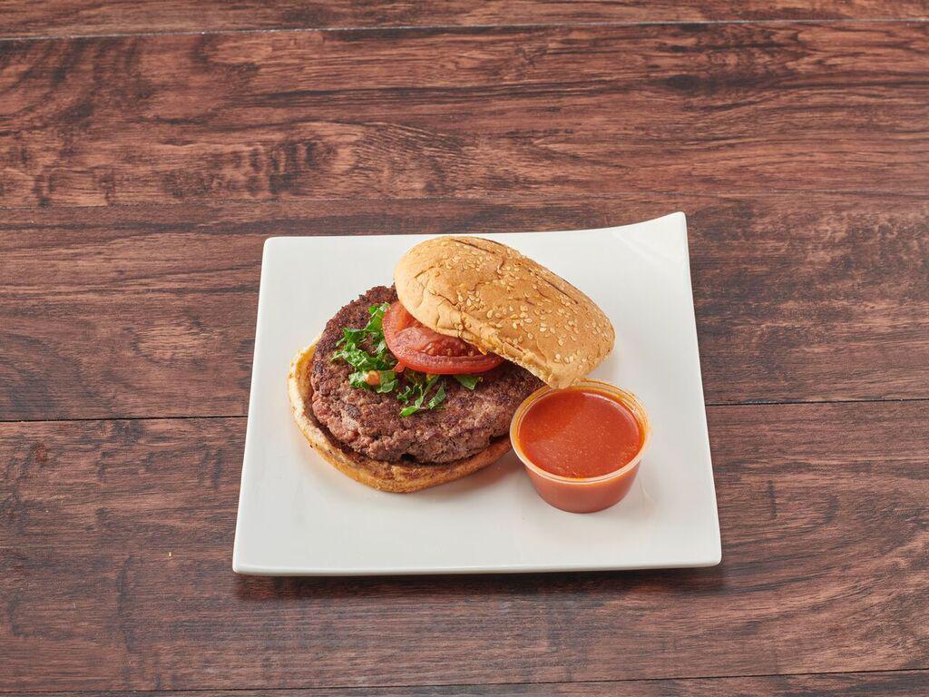 Beef Burger · Served on a toasted bun. 