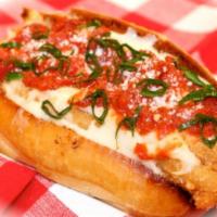 18. Chicken Parmesan Sub · Chicken cutlet or grill with mozzarella cheese, Parmesan cheese, and marinara sauce.
