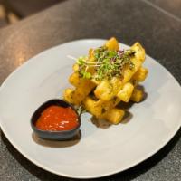 Yucca Fries (Vegan) · Served with mojo spicy ketchup