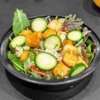 Chicken Caesar Salad · Grilled Chicken, Croutons, Parmesan Cheese, Creamy Caesar Dressing 