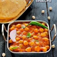 Chole Batura. · (1PC)fried Indian fluffy bread served with chickpeas masala.