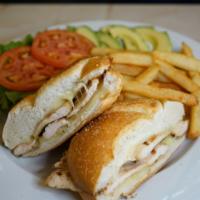 Santa Barbara Chicken Sand DLX · Comes with avocado and melted Jack cheese.