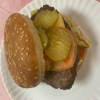 Bacon Cheeseburger  · Come with mayonnaise ketchup lettuce tomato red onions pickles