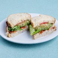 Mediterranean Club Sandwich · Oven gold turkey, bacon, avocado, lettuce, tomato and chipotle mayonnaise served on toasted ...