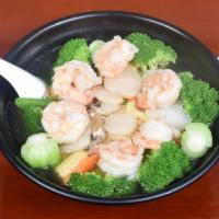 2. Jumbo Shrimp with Noodle Soup · 