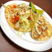 2 Fish Tacos  · With: Fried fish, diced cabbage, pico de gallo, chipotle lime mayo. 