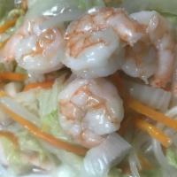 73. Shrimp Chop Suey · With white rice.