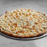 Bianca Pizza · Hand stretch thin crust dough, aged Grande mozzarella, Parmigiano-Reggiano, seasoned Ricotta...