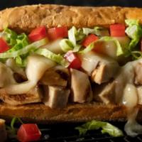 26. Chef Special Sandwich · Garlic grilled chicken, beef bacon, avocado, onion, bell peppers, cheddar cheese, lettuce an...