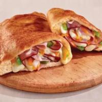 Ham & Cheese Stromboli · A flaky, oven-baked golden crust stuffed with a beautiful blend of hearty ingredients.