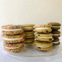 Whoopie Pies · Your choice of cookie flavor filled with dairy-free vanilla 