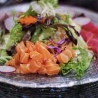 Sashimi Salad with Chef Selection · Sashimi salad with chef selection.