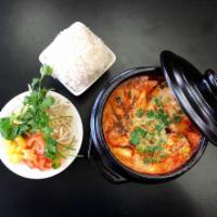 Vietnamese Tom Yum · This sweet and sour soup uses a chicken base broth, coconut milk, galangal, lemongrass, lime...