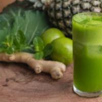 12 Oz Immunity Booster Juices- Green Juice · Pineapple, apple, spinach, kale, ginger