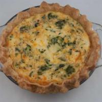 Broccoli Cheddar Quiche · Savory open flan consisting of a pastry crust filled with Broccoli and Cheddar