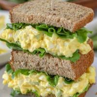 Egg Salad Whole Wheat Sandwich · Baby spinach & gourmet egg salad on whole wheat bread