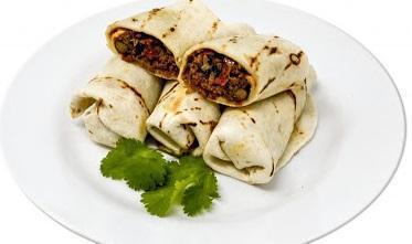 4 Mini Beef Burritos · 4 deliciously stuffed beef burritos with melted cheddar cheese, cilantro rice and pico de gallo.