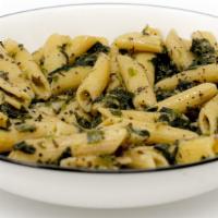 Spinach Penne Pesto Pasta · Sautéed Spinach in Olive oil, Pesto Sauce in Penne Pasta