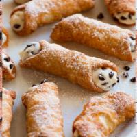 Small Cannoli · Italian pastries filled with a sweet, creamy filling usually containing ricotta.