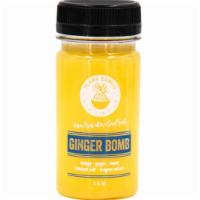 Ginger Bomb Shot · Orange, ginger, lemon, Himalayan salt and oregano extract // improves digestion and boosts i...