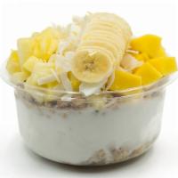 Coco Craze Coconut Bowl · Coconut bowl blend with raw coconut and coconut milk topped with granola, banana, pineapple,...