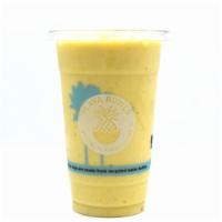 Orange Power Smoothie · Orange, vanilla whey protein, pineapple and coconut milk.