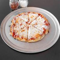 Cheese Pizza  · Pizza sauce, mozzarella/provolone cheese