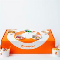 Small Party Box · Small pop up party boxes contain 12 cups of froyo and 3 cups of toppings.