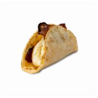 Breakfast Tacos · Egg, cheese, choice of chorizo, bacon or avo on corn tortilla. Comes with 2 tacos.