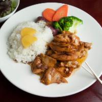 Chicken Teriyaki Platter · Served with white  rice and house green salad.