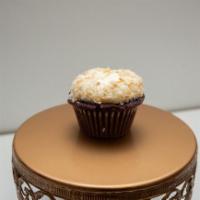 Ube Cupcake · Ube Cake with Coconut Buttercream rolled in Toasted Coconut