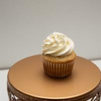 Vanilla Bean Cupcake · French Vanilla Cupcake topped with Vanilla Bean Buttercream and Sugar Sprinkles