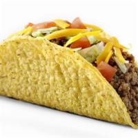 Taco · Tortilla hard shell or soft shell filled with your choice of shredded chicken or ground beef...