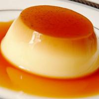 Flan · Is made with condensed and evaporated milk and baked in pie dish.