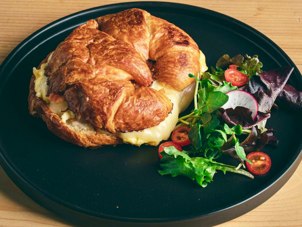 Bacon, Egg & Cheese · Croissant or bagel.