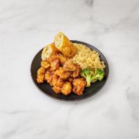 C10. General Tso's Chicken · Served with fried rice and egg roll.