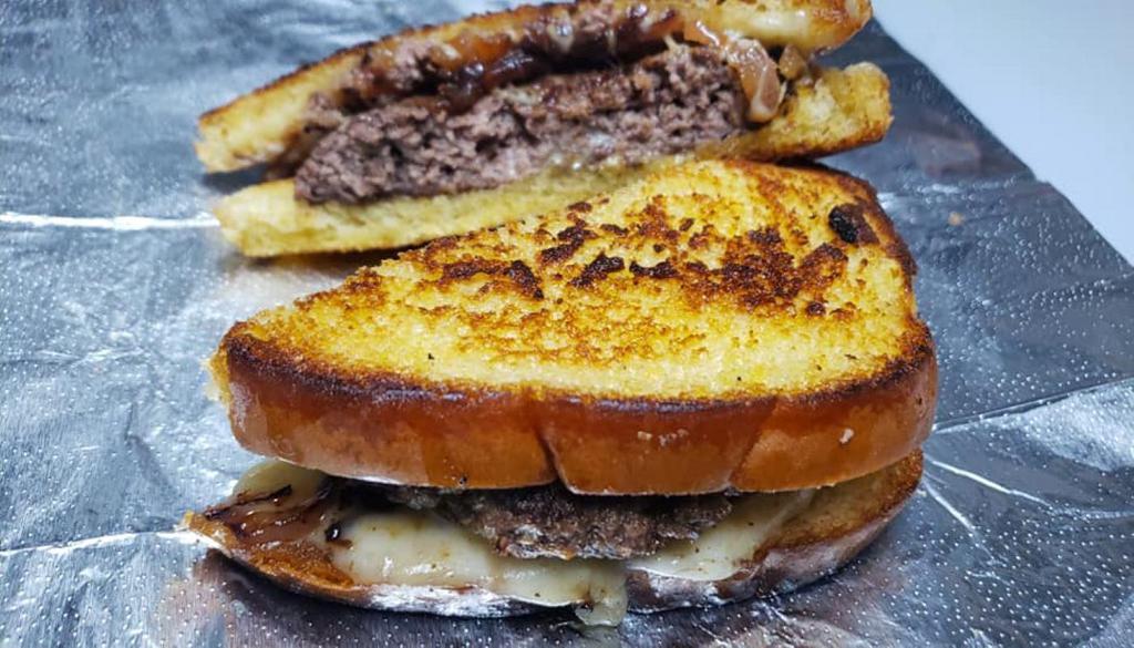 No Limit - (Patty Melt) · 1/2 lb. Burger with Caramelized Onions, Swiss Cheese on Potato Bread