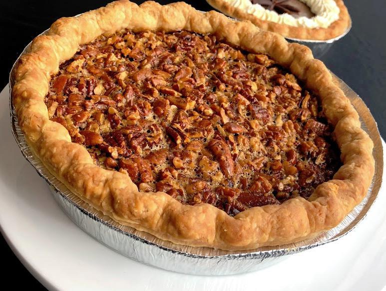 Deep Dish Pecan Pie · Rich and smooth pecan filling, inside our light as air butter crust. In this pecan pie, we focused on the things that matter: the deep flavor of toasted pecans, a caramely custard, and the flakiest, most buttery crust ever.  This is a 4 pound pie of enormous flavor.  Each pie is make to order and everything is made from scratch.

*Pies are made from scratch to order.  This item may take longer then expected and you will be notified if so.
