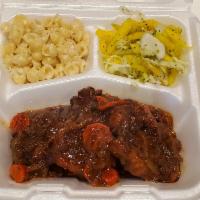 Ellaspice Stew Oxtail · Tender cooked stew oxtail served with 2 sides of your choice.